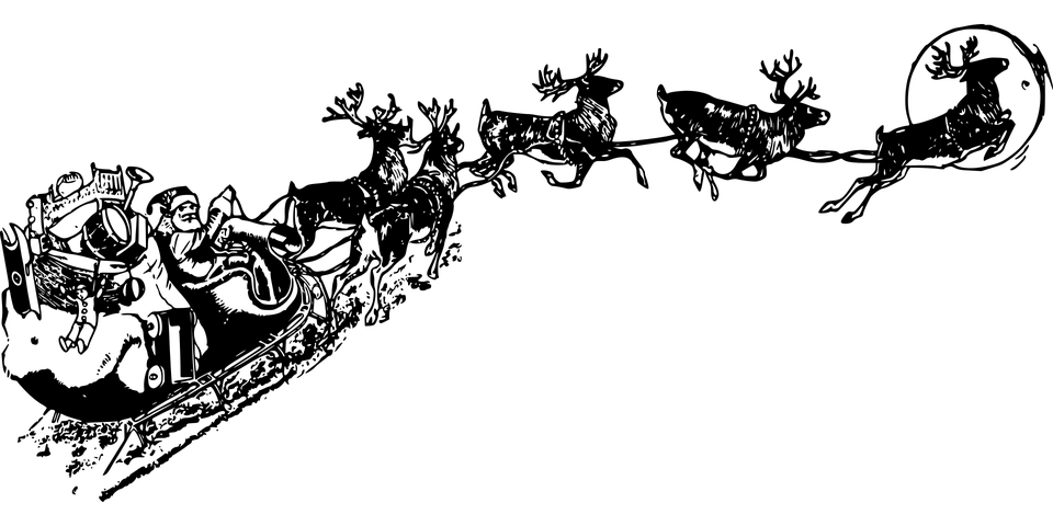 Santa Claus Sleigh Vector