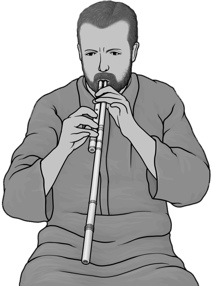 Musician Playing the Arghul Clipart