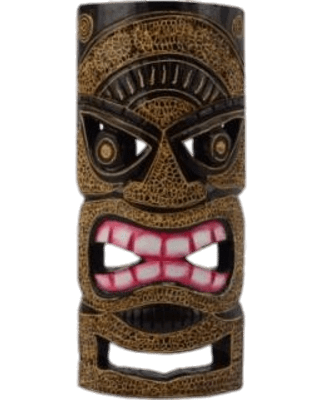 Tiki Head Showing Teeth