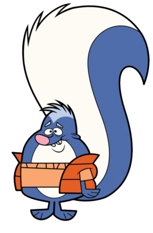 Scaredy Squirrel Character Dave the Skunk