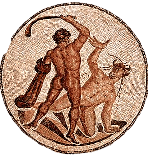 Theseus killing the Minotaur mosaic