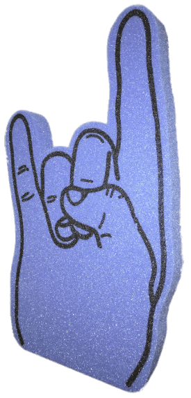 Bleu Rock Sign Foam Hand