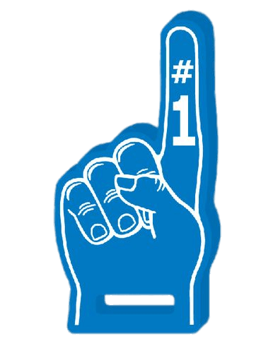 Number One Blue Foam Hand