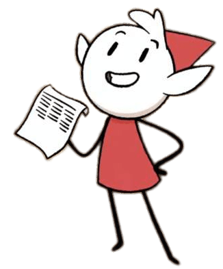 Hilda Character Alfur the Elf Holding A Letter
