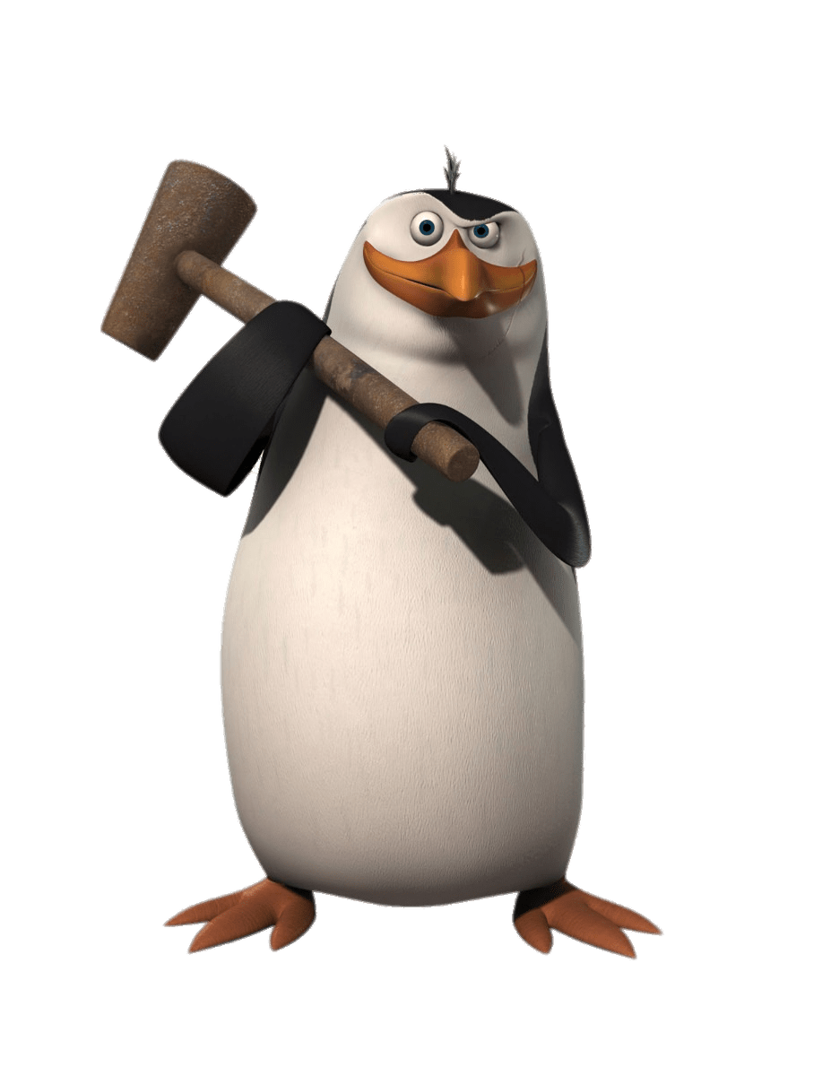 Madagascar Penguin With Hammer