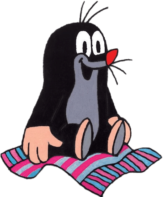 Little Mole Sitting on A Towel