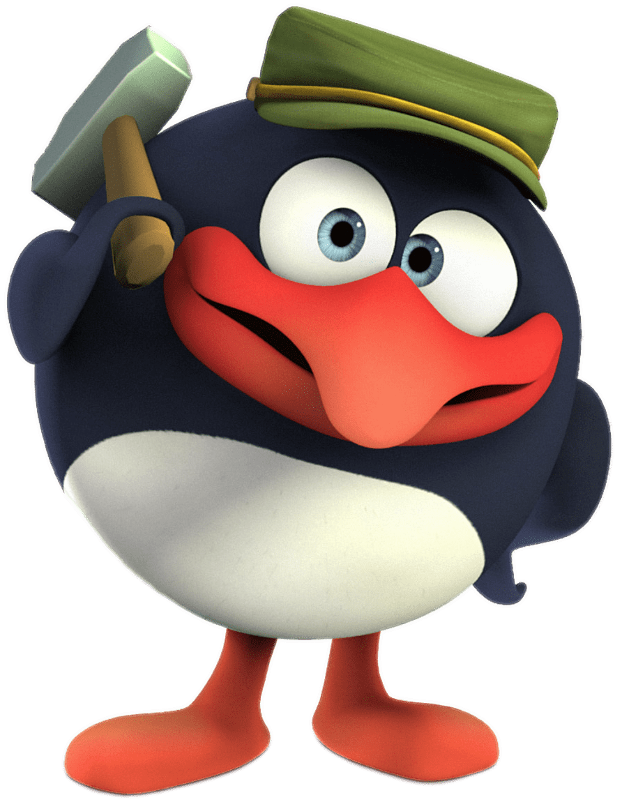 Kikoriki Pin Holding A Hammer