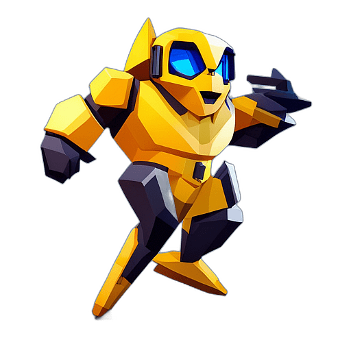 Bumblebee, Children'S Cartoon Animation Style -  Full Body, Single View, No Shadow