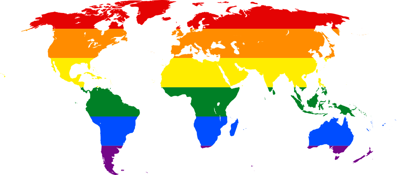 Map Of World Rainbow
