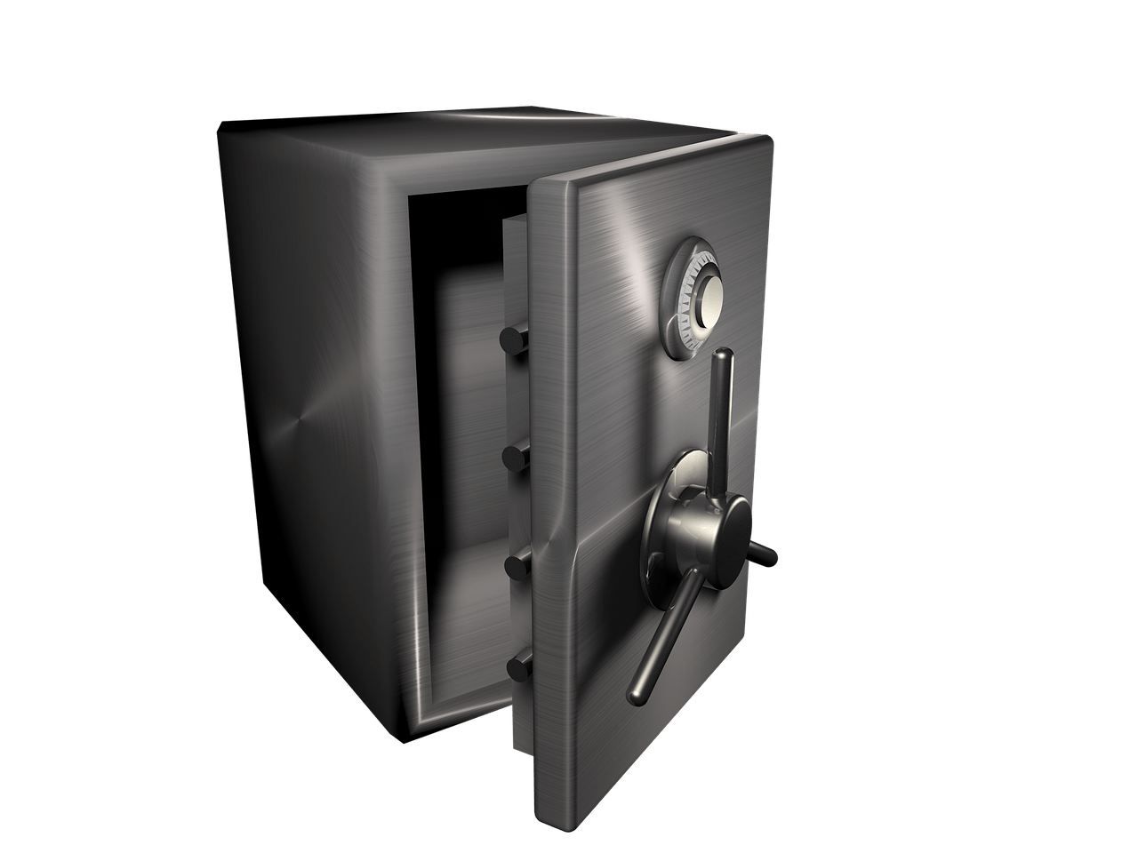 Money Vault With Open Door