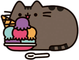 Pusheen Eating Ice Cream