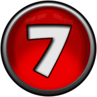 White Number 7 In Red Circle