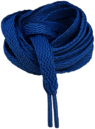 Rolled Up Blue Shoe Laces