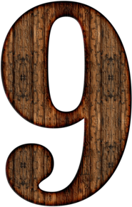 Wooden Number 9