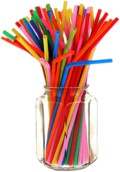 Coloured Straws In A Jar