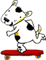 Zuzu on A Skateboard