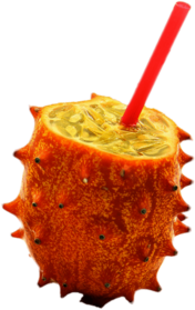 Kiwano With Straw