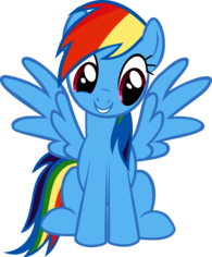 Rainbow Dash Sitting