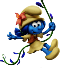 Smurf Lily Flying on Liana