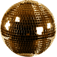 Shiny Gold Disco Ball