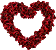 Heart Ribbon and Thread Red