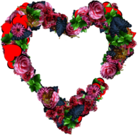 Heart Made Of Colourful Flowers