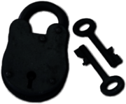 Black Vintage Padlock