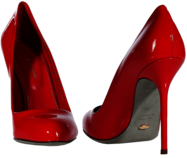 Pair Of Red Women Shoes