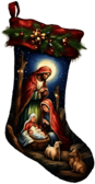 Nativity Christmas Stocking