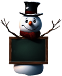 Snowman with Message Board