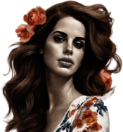 Lana Del Rey Flower Portrait
