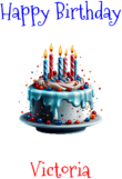 Happy Birthday Victoria Custom Message