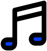 Music Notes Blue Icon