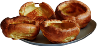 Yorkshire Puddings on A Plate