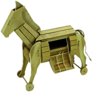 Wooden Toy Trojan Horse