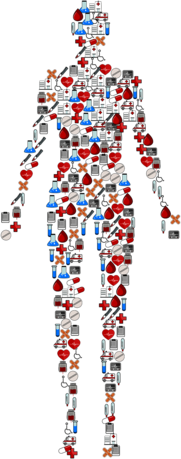 Human Body made with Medical Icons