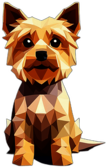 Yorkshire Terrier, Children'S Cartoon Animation Style - Full Body, Single View, No Shadow