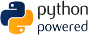 Python Powered logo landscape