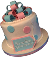 Gender Reveal Cake Open To See