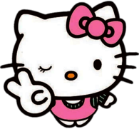 Hello Kitty Peace Sign