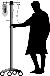 Silhouette of a Man at the Hospital