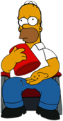 Homer Simpson ran out of popcorn