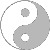 Light Grey Yin Yang Symbol