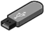 Light Grey USB Drive Clipart