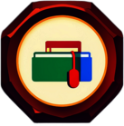 Books & Audiobooks, Minimalist App Icon - Circle Icon Bevel Border