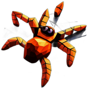 Tarantula, Cartoon Character - In The Style Of Pixar, Single View, No Shadow