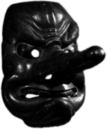 Tengu Mask Black and White