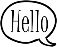 Transparent Hello Speech Bubble