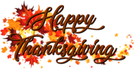 Happy Thanksgiving on A Banner Of Autumn Leaves