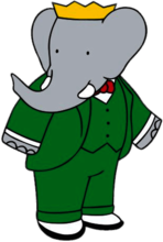 Babar the Elephant Looking Sideways